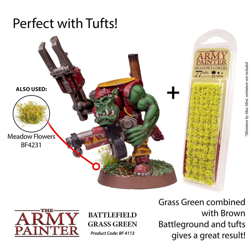 Army Battlefields Grass Green Flock