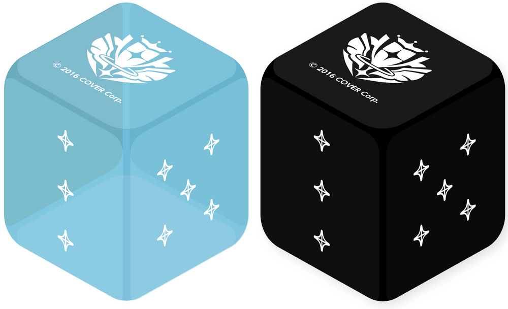 HOLOLIVE CG OFFICIAL DICE SET LIGHT BLUE/BLACK