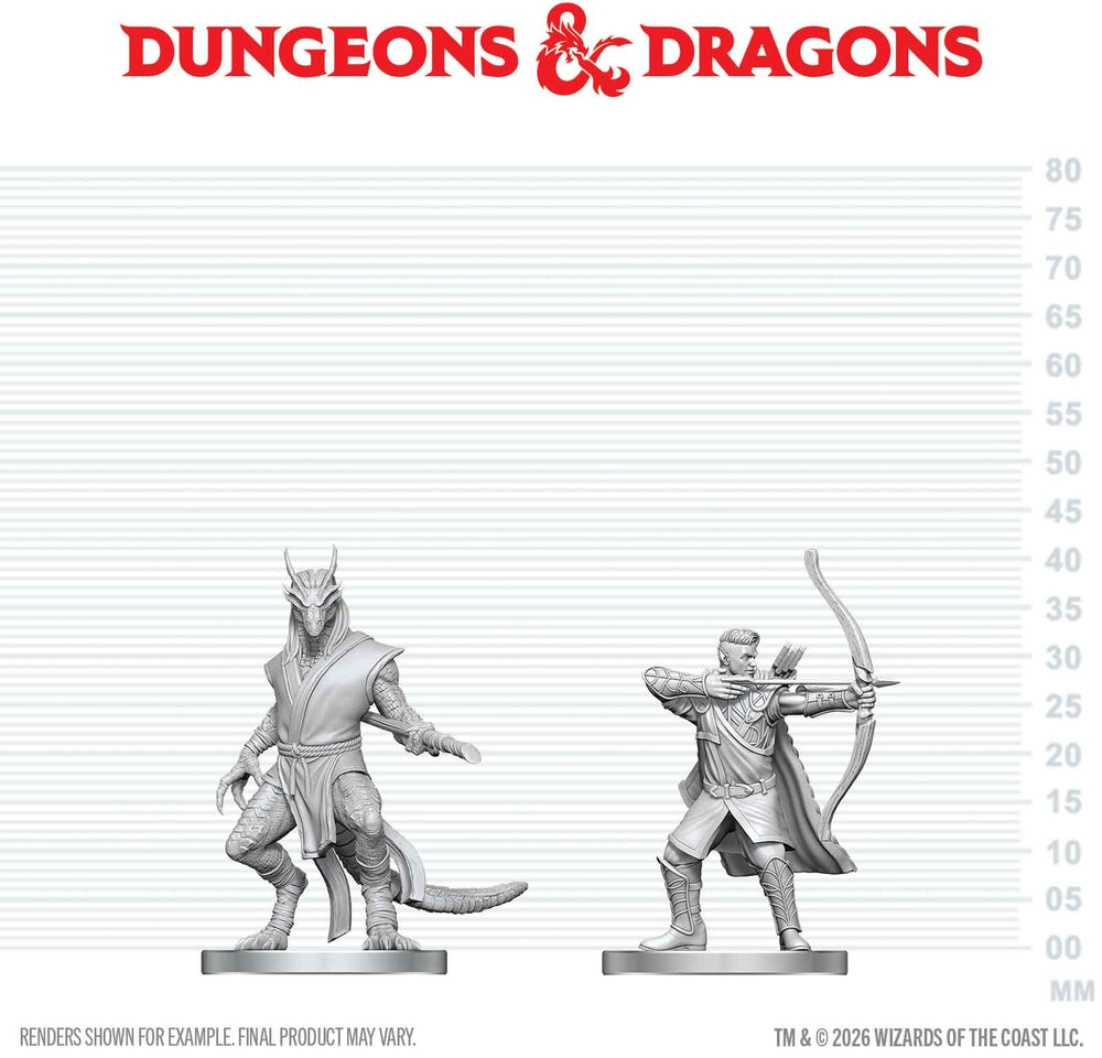 DND UNPAINTED MINIS WV29 ELF RANGER & DRAGONBORN MONK (36/144) [2026-08-15]