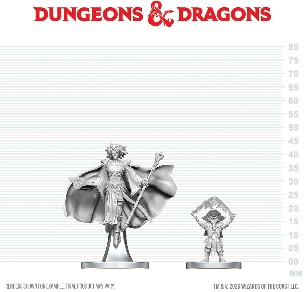 DND UNPAINTED MINIS WV29 GNOME WARLOCK & AASIMAR WIZARD (36/144) [2026-08-15]