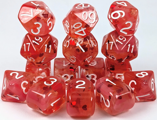 SET OF 15 DICE LOVESTRUCK