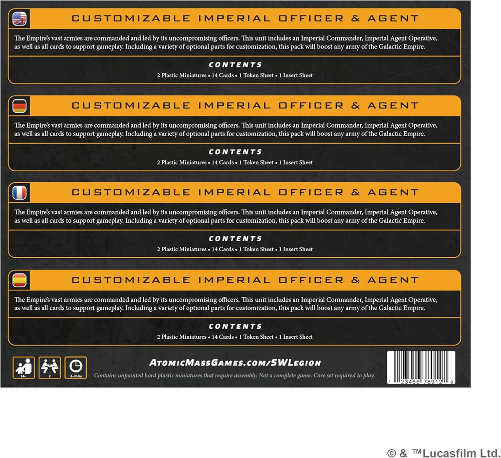 Star Wars: Legion: Customizable Imperial Officer & Agent
