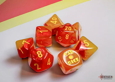 Lab Dice  Red/yellow Luminary™ 7-Die Set