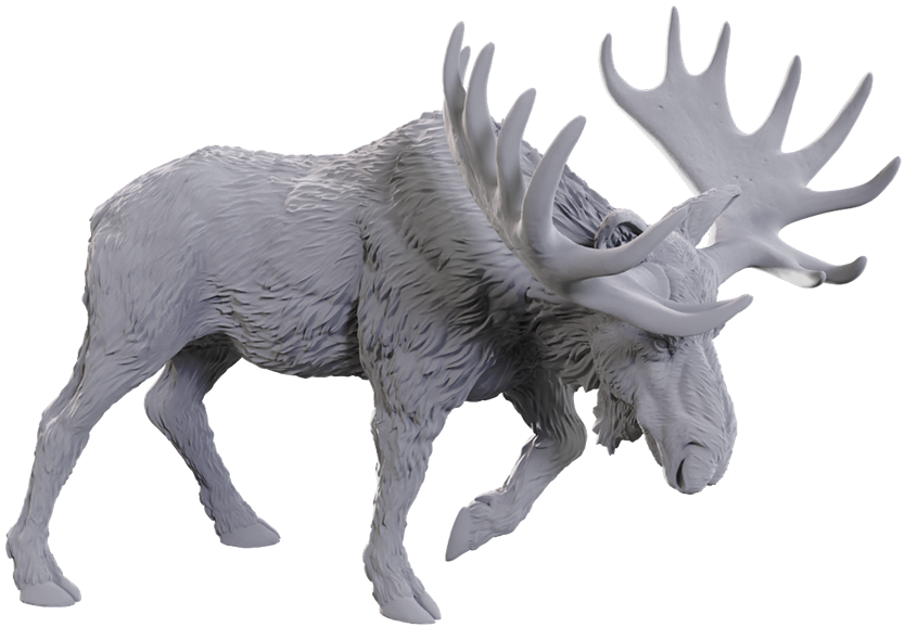 DND UNPAINTED MINIS WV25 BULL MOOSE