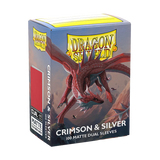 DRAGON SHIELD SLEEVES DUAL MATTE CRIMSON AND SILVER 100CT