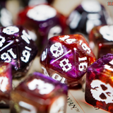 1UP-DICE CACKLING SKULL POLYHEDRAL DICE SET