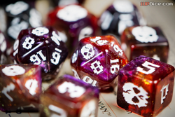 1UP-DICE CACKLING SKULL POLYHEDRAL DICE SET