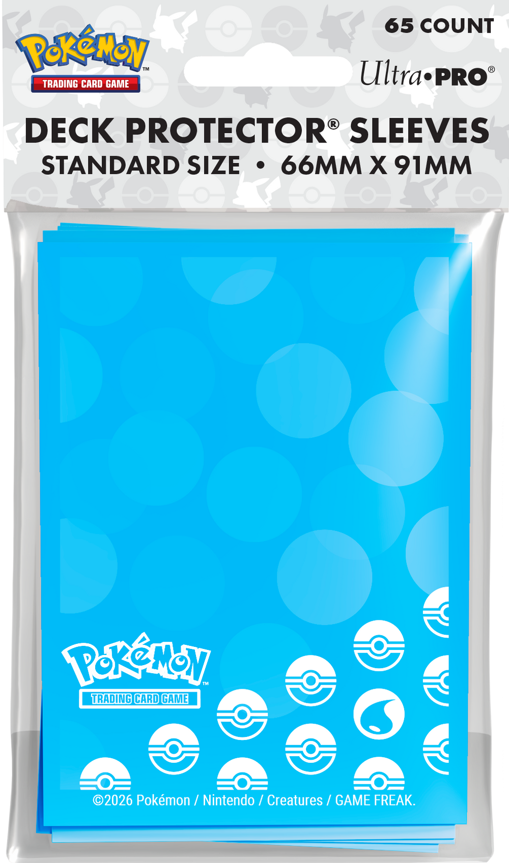 UP D-PRO POKEMON ENERGY WATER TYPE  65CT