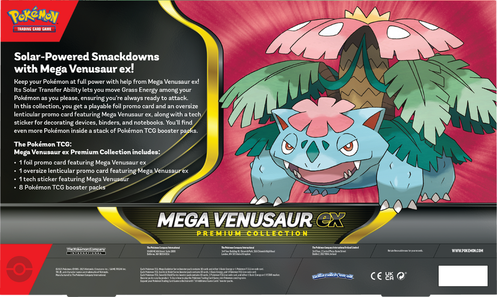 2025 Pokemon Mega Venusaur EX Premium Collection